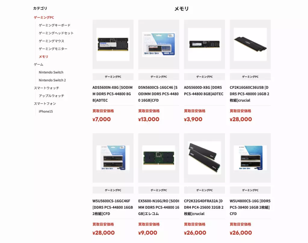 PCメモリ高騰はなぜ？原因や価格推移も徹底紹介！ | PRICE BASE Tech情報局