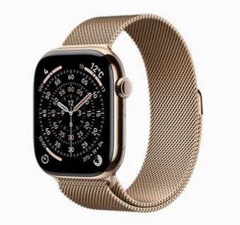 Apple Watch Series 11 42mm GPS+Cellularモデル ゴールドチタニウムケース/ゴールドミラネーゼループ MF8Y4J/A MF8X4J/A 64GB