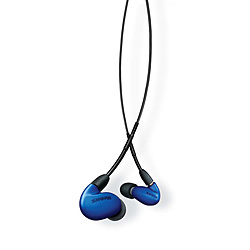 SHURE イヤホン カナル型 【リモート+マイク搭載3.5mmプラグ対応ケーブル RMCE-UNIケーブル】 ブルー SE846BABL+UNI-A [φ3.5mm ミニプラグ]