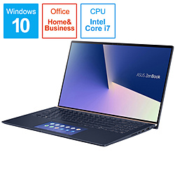 ASUS ノートパソコン ZenBook 15 ロイヤルブルー UX534FT-A9012TS [15.6型 /Windows10 Home /intel Core i7 /Office HomeandBusiness /メモリ:16GB /SSD:512GB /2019年8月モデル]