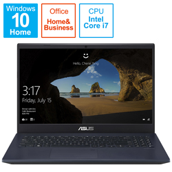 ASUS ノートパソコン X571GT スターブラック X571GT-AL203TS [15.6型 /Windows10 Home /intel Core i7 /Office HomeandBusiness /メモリ:16GB /SSD:512GB /2019年9月モデル]