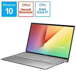 ASUS ノートパソコン VivoBook S15 トランスペアレントシルバー S531FA-BQ228TS [15.6型 /Windows10 Home /intel Core i7 /メモリ:16GB /HDD:1TB /SSD:512GB /Office HomeandBusiness /2019年12月モデル]