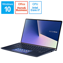 ASUS ノートパソコン ZenBook 14 ロイヤルブルー UX434FLC-A6357TS [14.0型 /Windows10 Home /intel Core i7 /メモリ:16GB /Optane:32GB /SSD:512GB /Office HomeandBusiness /2019年12月モデル]