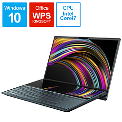 ASUS ノートパソコン ZenBook Duo セレスティアブルー UX481FL-HJ122T [14.0型 /Windows10 Home /intel Core i7 /メモリ:16GB /SSD:1TB /WPS Office /2020年5月モデル]