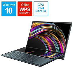 ASUS ノートパソコン ZenBook Duo セレスティアブルー UX481FL-HJ118T [14.0型 /Windows10 Home /intel Core i5 /メモリ:8GB /Optane:32GB /SSD:512GB /WPS Office]