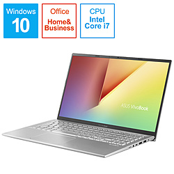 ASUS ノートパソコン VivoBook 15 トランスペアレントシルバー X512JA-EJ092TS [15.6型 /Windows10 Home /intel Core i7 /メモリ:16GB /SSD:512GB /Office HomeandBusiness /2020年6月モデル]