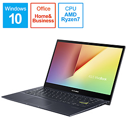 ASUS ノートパソコン VivoBook Flip 14 ビスポークブラック TM420IA-EC147TS [14.0型 /Windows10 Home /AMD Ryzen 7 /メモリ:8GB /SSD:512GB /Office HomeandBusiness /2020年9月モデル]
