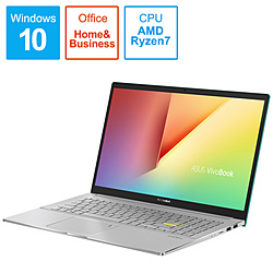 ASUS ノートパソコン VivoBook S15 ガイアグリーン M533IA-BQ0GRTS [15.6型 /Windows10 Home /AMD Ryzen 7 /メモリ:16GB /SSD:1TB /Office HomeandBusiness /2020年9月モデル]