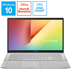 ASUS ノートパソコン VivoBook S15 ドリーミーホワイト S533EA-BQ032TS [15.6型 /Windows10 Home /intel Core i7 /メモリ:16GB /SSD:1TB /Office HomeandBusiness /日本語版キーボード /2020年12月モデル]
