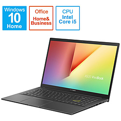 ASUS ノートパソコン VivoBook 15 インディーブラック K513EA-BC158TS [15.6型 /Windows10 Home /intel Core i5 /Office HomeandBusiness /メモリ:8GB /SSD:512GB /日本語版キーボード /2021年1月モデル]