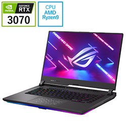ASUS G513QR-R9XR3070ECG ゲーミングノートパソコン ROG Strix G15 G513QR エクリプスグレー [15.6型 /Windows10 Home /AMD Ryzen 9 /メモリ:16GB /SSD:1TB /Officeソフトなし /日本語版キーボード /2021年7月モデル]