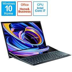 ASUS ノートパソコン ZenBook Duo 14 セレスティアルブルー UX482EG-KA143TS [14.0型 /Windows10 Home /intel Core i7 /メモリ:16GB /SSD:1TB /Office HomeandBusiness /日本語版キーボード /2021年4月モデル]