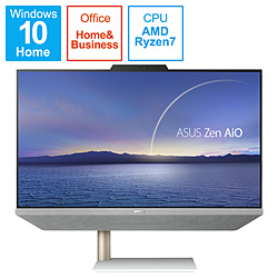 ASUS A5401W-R75700BP デスクトップパソコン Zen AiO 24 A5401 ホワイト [23.8型 /AMD Ryzen7 /メモリ:16GB /HDD:1TB /SSD:256GB /2021年4月モデル]