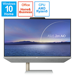 ASUS A5401W-R55500BP デスクトップパソコン Zen AiO 24 A5401 ホワイト [23.8型 /AMD Ryzen5 /メモリ:8GB /HDD:1TB /2021年4月モデル]