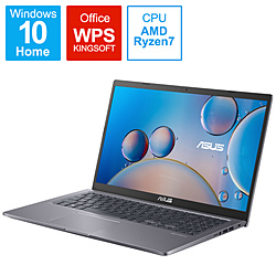 ASUS ノートパソコン M515UA スレートグレー M515UA-BQ296T [15.6型 /Windows10 Home /AMD Ryzen 7 /メモリ:8GB /SSD:512GB /WPS Office /日本語版キーボード /2021年8月モデル]