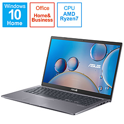 ASUS ノートパソコン M515UA スレートグレー M515UA-BQ296TS [15.6型 /Windows10 Home /AMD Ryzen 7 /メモリ:8GB /SSD:512GB /Office HomeandBusiness /日本語版キーボード /2021年8月モデル]