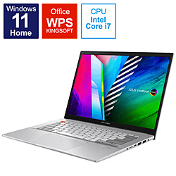 ASUS ノートパソコン Vivobook Pro 14X OLED N7400PC【有機EL】 クールシルバー N7400PC-KM012W [14.0型 /Windows11 Home /intel Core i7 /メモリ:16GB /SSD:512GB /WPS Office /2021年12月モデル]