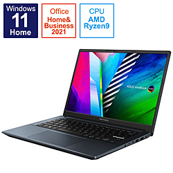 ASUS ノートパソコン Vivobook Pro 14 OLED M3401A【有機EL】 クワイエットブルー M3401QA-KM011WS [14.0型 /Windows11 Home /AMD Ryzen 9 /Office HomeandBusiness /メモリ:16GB /SSD:512GB /2021年12月モデル]