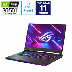 ASUS G513IE-R7R3050TW11 ゲーミングノートパソコン ROG Strix G15 G513IE エクリプスグレー [15.6型 /Windows11 Home /AMD Ryzen 7 /メモリ:16GB /SSD:512GB /2021年11月モデル]