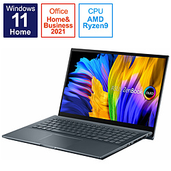 ASUS ノートパソコン Zenbook Pro 15 OLED UM535QA【有機EL・タッチパネル】 パイングレー UM535QA-KY212WS