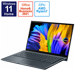 ASUS ノートパソコン Zenbook Pro 15 OLED UM535QA【有機EL・タッチパネル】 パイングレー UM535QA-KY213WS