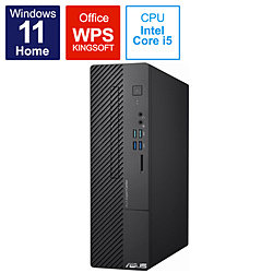 ASUS D500SC-I511400A デスクトップパソコン ExpertCenter D5 SFF D500SC ブラック [モニター無し /intel Core i5 /メモリ:16GB /HDD:1TB /SSD:512GB /2022年3月モデル]