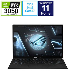 ASUS GZ301ZC-I7R3050BY ゲーミングノートパソコン ROG Flow Z13 (2022) GZ301 ブラック [13.4型 /Windows11 Home /intel Core i7 /メモリ:16GB /SSD:512GB /WPS Office /日本語版キーボード /2022年2月モデル]