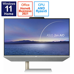 ASUS A5401WR-R55500BP デスクトップパソコン ZenAiO 24 ホワイト [23.8型 /AMD Ryzen5 /メモリ:8GB /SSD:512GB /2022年3月モデル]
