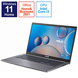 ASUS ノートパソコン X515EA スレートグレー X515EA-BQ862WS [15.6型 /Windows11 Home /intel Core i3 /メモリ:8GB /SSD:256GB /Office HomeandBusiness /日本語版キーボード /2022年4月モデル]
