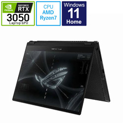 ASUS GV301RC-R76R3050BY ゲーミングノートパソコン ROG Flow X13 オフブラック [13.4型 /Windows11 Home /AMD Ryzen 7 /メモリ:16GB /SSD:512GB /WPS Office /日本語版キーボード /2022年6月モデル]