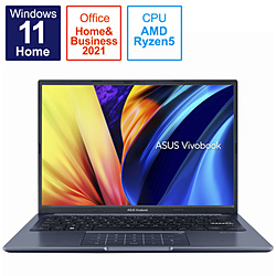 ASUS ノートパソコン Vivobook 14X クワイエットブルー M1403QA-LY009WS [14.0型 /Windows11 Home /AMD Ryzen 5 /メモリ:8GB /SSD:512GB /Office HomeandBusiness /日本語版キーボード /2022年9月モデル]
