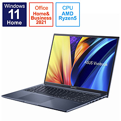 ASUS ノートパソコン Vivobook 16X クワイエットブルー M1603QA-MB014WS [16.0型 /Windows11 Home /AMD Ryzen 5 /メモリ:8GB /SSD:512GB /Office HomeandBusiness /日本語版キーボード]