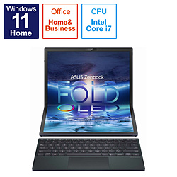 ASUS ノートパソコン Zenbook 17 Fold OLED テックブラック UX9702AA-MD007WS [17.3型 /Windows11 Home /intel Core i7 /メモリ:16GB /SSD:1TB /Office HomeandBusiness /英語版キーボード /2022年12月モデル]