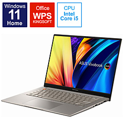 ASUS ノートパソコン Vivobook S 14X OLED サンドグレイ S5402ZA-M9115W [14.5型 /Windows11 Home /intel Core i5 /メモリ:16GB /SSD:512GB /WPS Office /日本語版キーボード /2022年9月モデル]