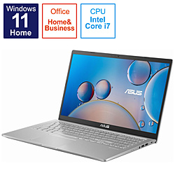 ASUS ノートパソコン トランスペアレントシルバー X515JA-BQ2321WX [15.6型 /Windows11 Home /intel Core i7 /メモリ:8GB /SSD:512GB /Office HomeandBusiness /日本語版キーボード /2022年10月モデル]