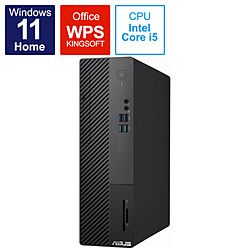 ASUS S500SD-I512400LU デスクトップパソコン ASUS S500SD ブラック [モニター無し /intel Core i5 /メモリ:16GB /SSD:512GB /2022年9月モデル]