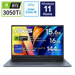 ASUS ノートパソコン Vivobook Pro 15 クワイエットブルー K6502HE-I9R3050TIBY [15.6型 /Windows11 Home /intel Core i9 /メモリ:16GB /SSD:512GB /WPS Office /日本語版キーボード /2022年12月モデル]