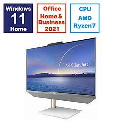 ASUS M5401WYAK-WA031WS デスクトップパソコン ZenAiO 24 ホワイト [23.8型 /AMD Ryzen7 /メモリ:16GB /HDD:1TB /SSD:512GB /2022年11月モデル]