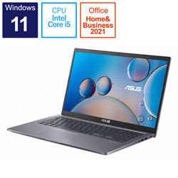 ASUS ノートパソコン スレートグレー X515JA-BQ3238WS [15.6型 /Windows11 S /intel Core i5 /メモリ:8GB /SSD:256GB /Office HomeandBusiness /日本語版キーボード]