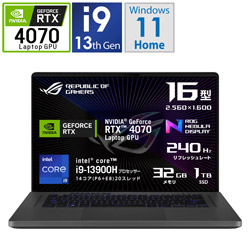 ASUS GU603VI-I9R4070G ゲーミングノートパソコン ROG Zephyrus G16 エクリプスグレー [16.0型 /Windows11 Home /intel Core i9 /メモリ:32GB /SSD:1TB /Officeソフトなし /日本語版キーボード /2023年3月モデル]