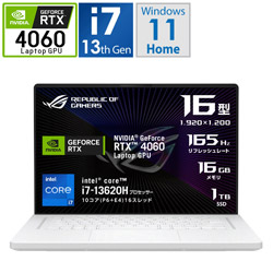 ASUS GU603VV-I73R4060W ゲーミングノートパソコン ROG Zephyrus G16 ムーンライトホワイト