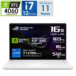 ASUS GU603ZV-I7R4060W ゲーミングノートパソコン ROG Zephyrus G16 ムーンライトホワイト