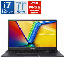 ASUS ノートパソコン Vivobook 15X インディーブラック K3504ZA-BQ020W [15.6型 /Windows11 Home /intel Core i7 /メモリ:16GB /SSD:512GB /WPS Office /日本語版キーボード /2023年4月モデル]