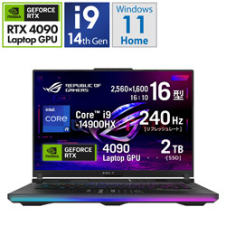ASUS G634JYR-I94R4090 ゲーミングノートパソコン ROG Strix SCAR 16(RTX 4090) オフブラック