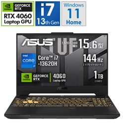 ASUS FX507VV-I7R406032G ゲーミングノートパソコン TUF Gaming(RTX 4060) イェーガーグレー
