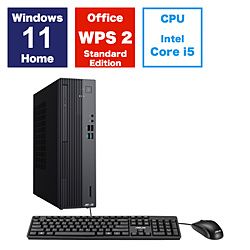 ASUS S500SER-51440016512WPS デスクトップパソコン S5 SFF (S500SER) グレー [モニター無し /Windows11 Home /intel Core i5 /メモリ:16GB /SSD:512GB /WPS Office /2024年7月モデル]