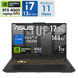 ASUS FX707VV-I7R406032G ゲーミングノートパソコン TUF Gaming(RTX 4060) イェーガーグレー