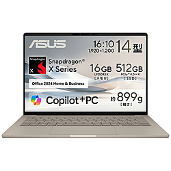ASUS ノートパソコン Zenbook SORA UX3407QA ザブリスキーベージュ UX3407QA-PU16548BES