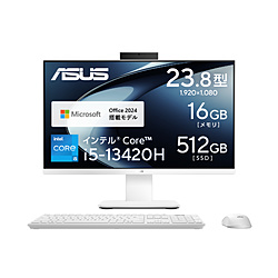 ASUS V440VAK-WPC026WS デスクトップパソコン V400 AiO (V440VAK) ホワイト [23.8型 /Windows11 Home /intel Core i5 /メモリ:16GB /SSD:512GB /Office HomeandBusiness /2025年6月モデル]