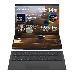 ASUS ノートパソコン(2画面) Zenbook DUO(タッチパネル) モーハーグレー UX8407AA-X9H321WS